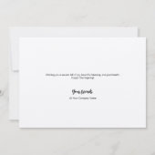 秋の葉ビジネスのロゴ感謝感謝感謝 サンキューカード (裏面)