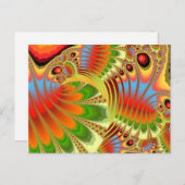 秋の葉ファンタシーフラクタル ポストカード (正面/裏面)