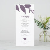 秋の葉プラムパープルメニューカード メニュー (スタンド正面)