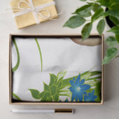 秋の葉ホワイトカボチャのフローラ緑 薄葉紙 (ギフト)