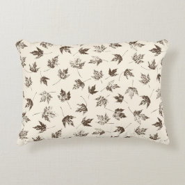 秋の葉メープルクリーム – シームレスなパターン。 アクセントクッション