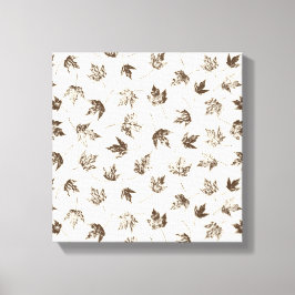 秋の葉メープルクリーム – シームレスなパターン。 キャンバスプリント