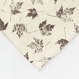 秋の葉メープルクリーム – シームレスなパターン。 フリースブランケット