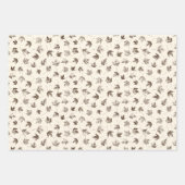 秋の葉メープルクリーム – シームレスなパターン。 ラッピングペーパーシート (正面3)