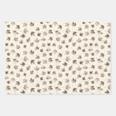 秋の葉メープルクリーム – シームレスなパターン。 ラッピングペーパーシート (正面2)