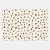 秋の葉メープルクリーム – シームレスなパターン。 ラッピングペーパーシート (正面)