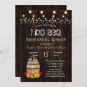 秋の葉ワインバレルビンヤードリハーサルディナー 招待状 (正面/裏面)