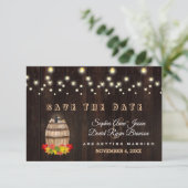 秋の葉ワインバレルビンヤード日付を保存 セーブザデート (スタンド正面)