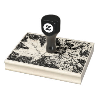 秋の葉切手4 x 6 ラバースタンプ