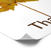 秋の葉感謝水の色 ポスター (角)