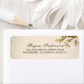 秋の葉木の結婚枝と素朴枝 ラベル (インサイチュ)