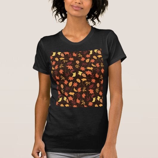 秋の葉模様Tシャツ Tシャツ (正面)
