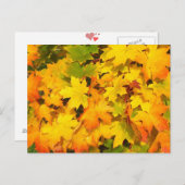 秋の葉樹秋自然森デスティニーシーズン ポストカード (正面/裏面)