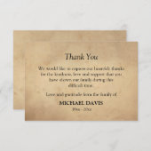 秋の葉正教会キリスト教葬儀 サンキューカード (正面/裏面)