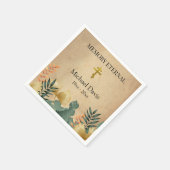 秋の葉正教会キリスト教葬儀 スタンダードカクテルナプキン (角)