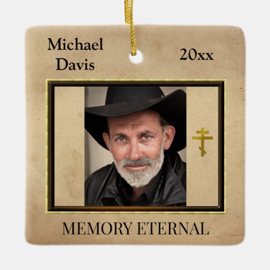 秋の葉正教会キリスト教葬儀 セラミックオーナメント (正面)