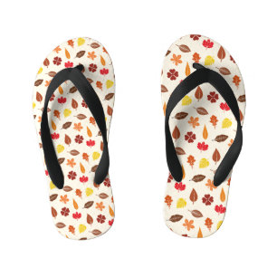 秋の葉秋の背景 キッズビーチサンダル