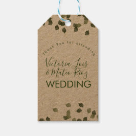 秋の葉秋秋の緑ありがとう ギフトタグ