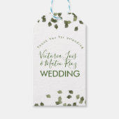 秋の葉秋秋の緑ありがとう ギフトタグ (正面)