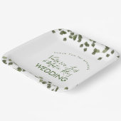 秋の葉秋秋の緑ありがとう ペーパープレート (傾斜あり)