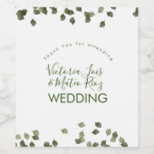 秋の葉秋秋の緑ありがとう ワインラベル (シングルラベル)