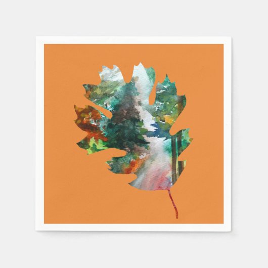 秋の葉紙ナプキンス スタンダードカクテルナプキン (正面)