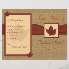 秋の葉結婚式 プログラム