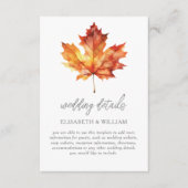 秋の葉結婚詳細 エンクロージャーカード (正面)