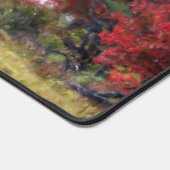 秋の葉絵画池の自然パーソナライズされた芸術 デスクマット (コーナー)