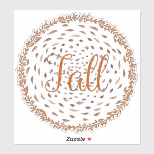 秋の葉葉の巻き付けシール シール (シート)