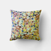 秋の葉金ゴールド水の色パターン クッション (裏面)