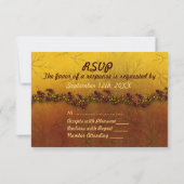 秋の葉金ゴールド結婚ズ 出欠カード (裏面)