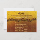 秋の葉金ゴールド結婚ズ 出欠カード (裏面)