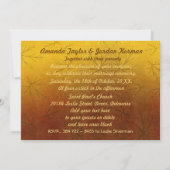 秋の葉金ゴールド結婚ズ 招待状 (裏面)