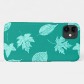 秋の葉 - アクアとターコイズ Case-Mate iPhoneケース (裏面(横))