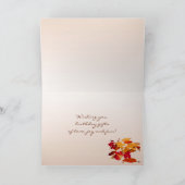 秋の葉(オレンジレッドイエロー誕生日) カード (内部)