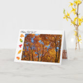 秋の葉/ゴールデンイエロー/ハッピー秋オール カード (黄色い花)