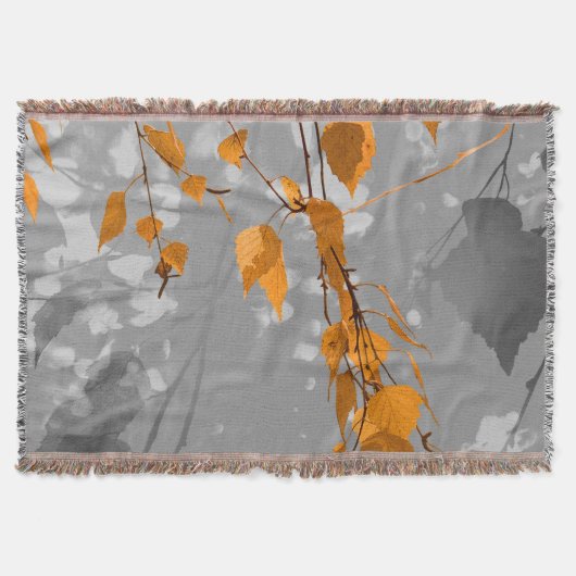 秋の葉 スローブランケット (正面)