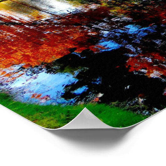 秋の葉 ポスター (角)