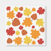 秋の葉 マグネット (正面)