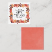 秋の葉 感謝を捧げる感謝祭のグリーティングカード ノートカード (正面/裏面)