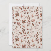 秋の葉 |水彩秋大人の誕生日パーティー 招待状 (裏面)