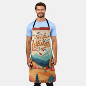 秋の葉/紅葉/カラフル エプロン (着用した状態)