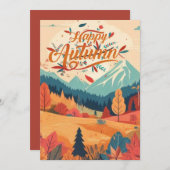 秋の葉/紅葉/カラフル シーズンカード (正面/裏面)