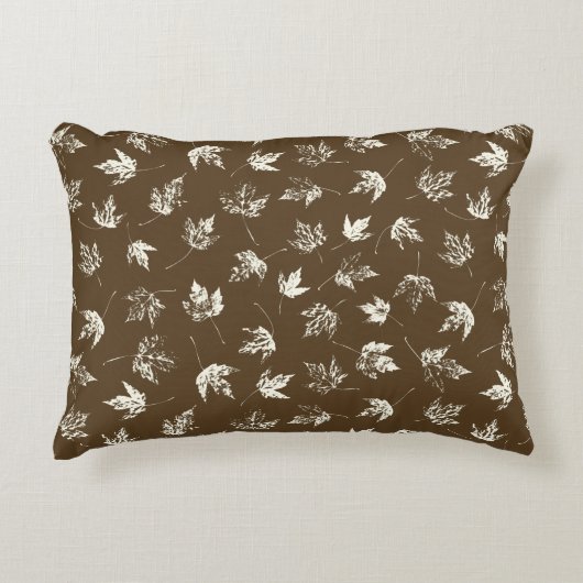秋の葉Mapleの茶色 – シームレスなパターン。 アクセントクッション (正面)