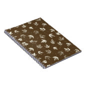 秋の葉Mapleの茶色 – シームレスなパターン。 ノートブック (右側)