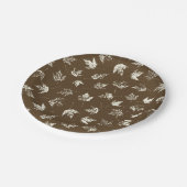 秋の葉Mapleの茶色 – シームレスなパターン。 ペーパープレート (アングル)