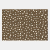 秋の葉Mapleの茶色 – シームレスなパターン。 ラッピングペーパーシート (正面3)