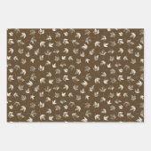 秋の葉Mapleの茶色 – シームレスなパターン。 ラッピングペーパーシート (正面2)