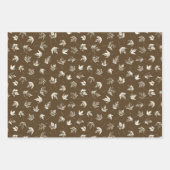 秋の葉Mapleの茶色 – シームレスなパターン。 ラッピングペーパーシート (正面)